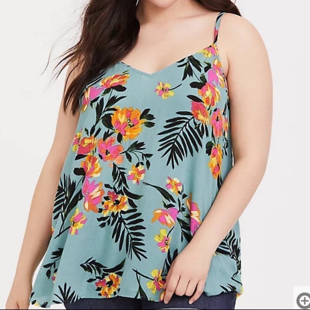 Torrid Floral Gauze Swing Cami